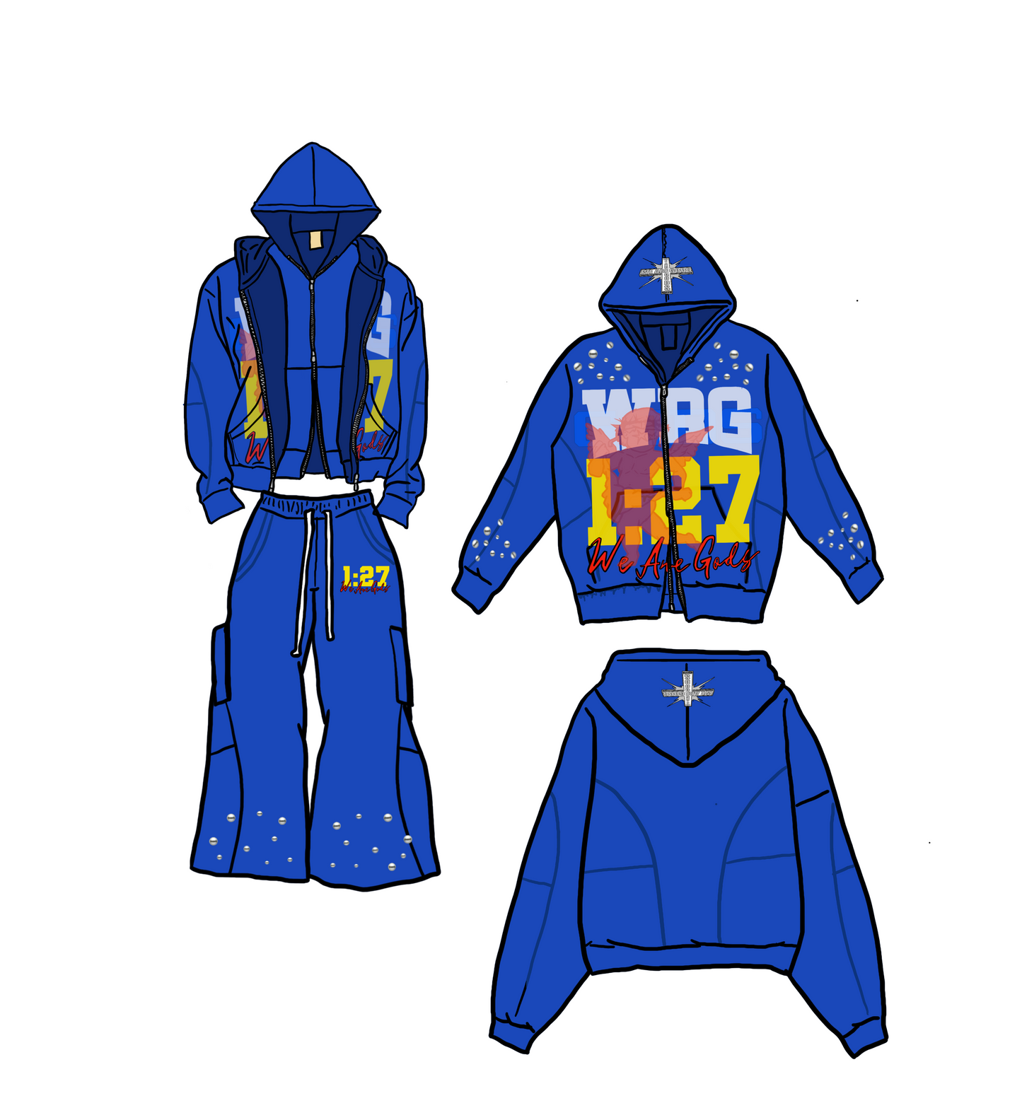 1:27 Double-hooded SweatSuit