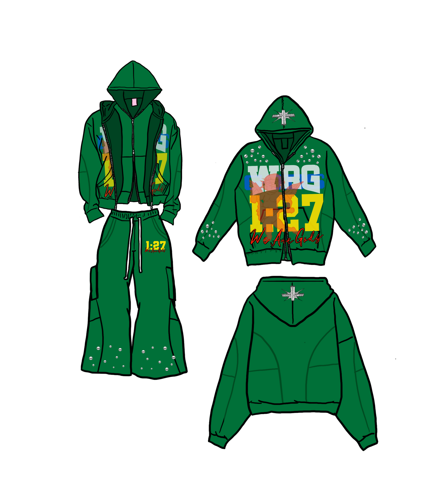 1:27 Double-hooded SweatSuit